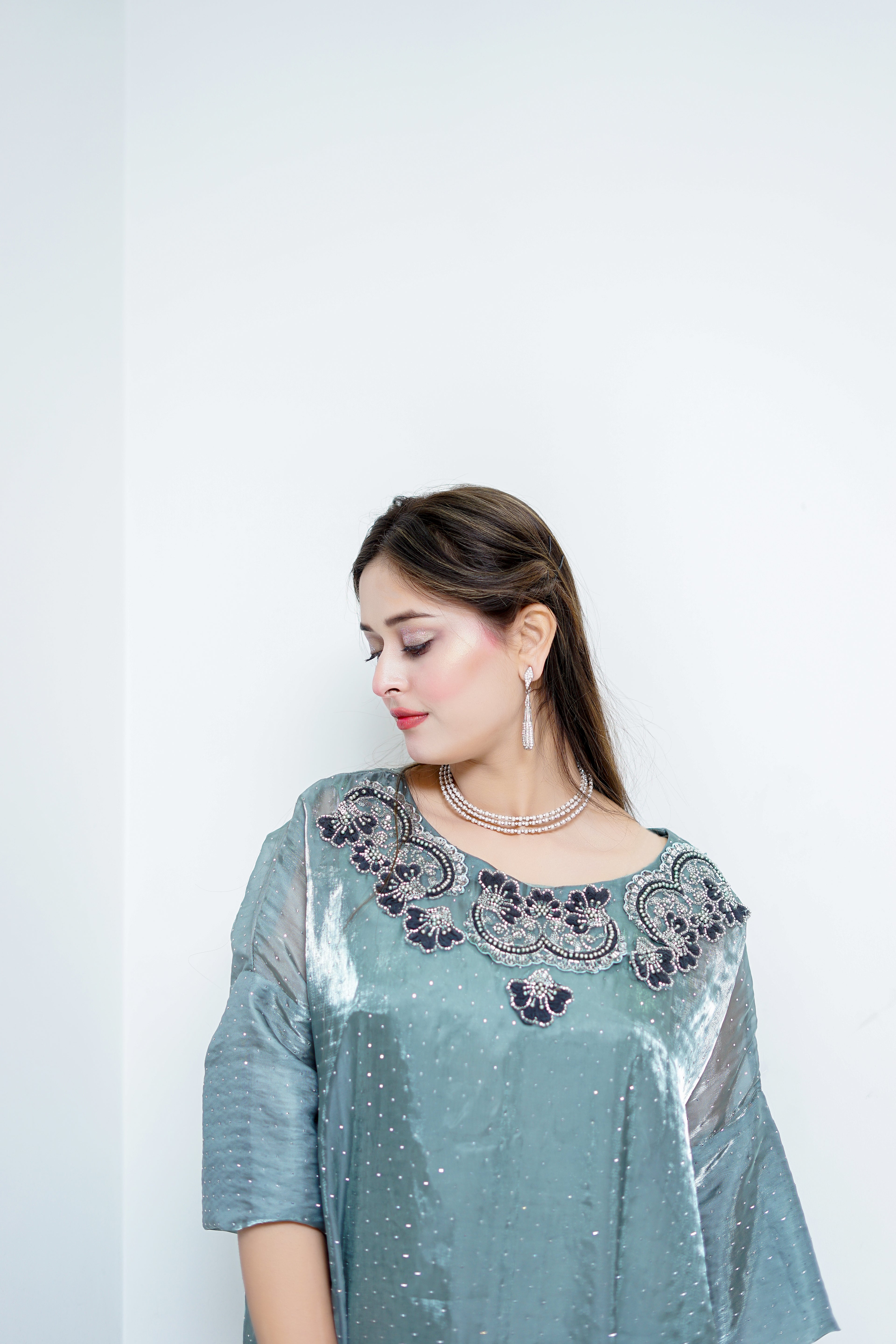 Seesha Stone Silk Kaftan